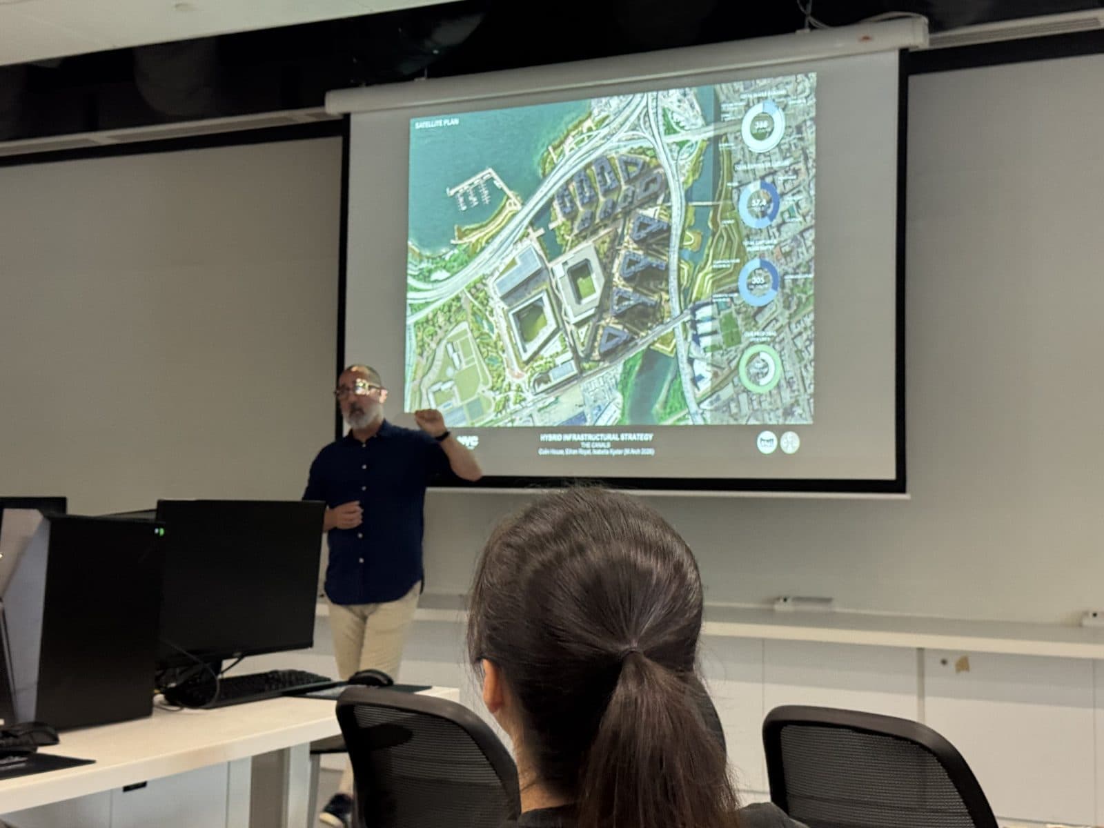 A lecture on coastal sites during the workshop at SUTD